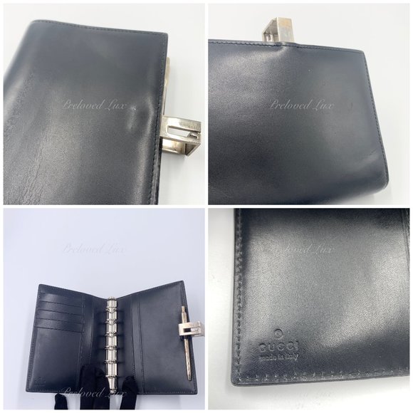 Authentic GUCCI Black 6-ring Agenda Planner - Picture 12 of 15